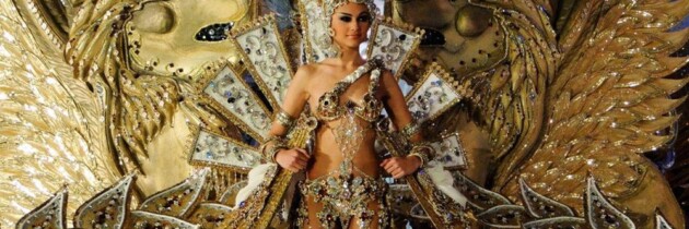 carnaval de tenerife trajes de las representantes del carnaval aspiranres a reina amo las islas canarias españa