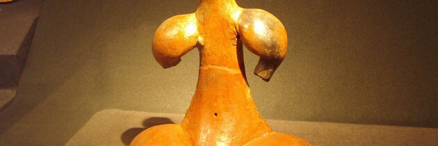 estatua antigua guanche reliquias de las islas canarias museo canario tenerife gran canaria españa