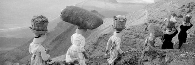 imagenes antiguas de la mujer canaria en sus labores y trabajos diarios islas canarias